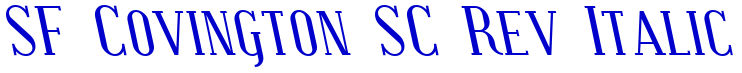 SF Covington SC Rev Italic font